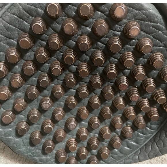 Alexander Wang Diego Hunter Green Studded Embellished Pebbled Leather Bag - Picture 8 of 12